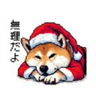 ドット絵 サンタ 柴犬 クリスマス 40種 冬（個別スタンプ：22）