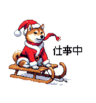 ドット絵 サンタ 柴犬 クリスマス 40種 冬（個別スタンプ：35）