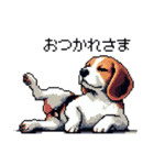 ドット絵 ビーグル 犬 40種（個別スタンプ：4）