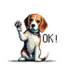 ドット絵 ビーグル 犬 40種（個別スタンプ：7）