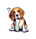 ドット絵 ビーグル 犬 40種（個別スタンプ：16）