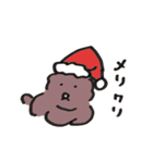 クリスマスなショコラ犬（個別スタンプ：1）