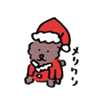 クリスマスなショコラ犬（個別スタンプ：3）