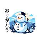 キツネと雪だるま（個別スタンプ：9）