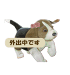 犬と花の手描きスタンプ（個別スタンプ：14）