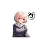 金髪ショートの女の子（個別スタンプ：3）