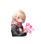 金髪ショートの女の子（個別スタンプ：4）