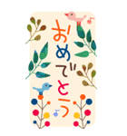 POPにBIG✳︎うさぎとお花の挨拶✳︎修正版（個別スタンプ：33）
