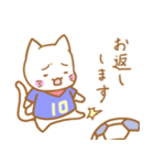 サッカー好きのネコのスタンプ（個別スタンプ：34）