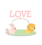 らいおんとうさぎ詰め合わせ（個別スタンプ：1）