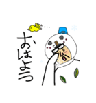 雪だるさんなおやじさん 手書き文字（個別スタンプ：1）