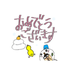 雪だるさんなおやじさん 手書き文字（個別スタンプ：27）