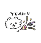 寒い季節のフワフワ！しろくま（個別スタンプ：28）
