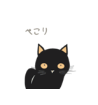 毎日使える黒猫のスタンプ（個別スタンプ：2）