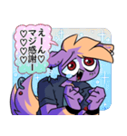 紫犬（個別スタンプ：1）