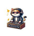 DJキャット ジョー（個別スタンプ：4）