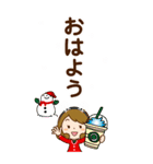 クリスマス♡カチューシャ主婦【BIG】（個別スタンプ：1）