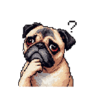 ドット絵 パグ 犬 40種 定番（個別スタンプ：16）