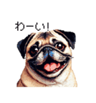 ドット絵 パグ 犬 40種 定番（個別スタンプ：17）