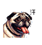 ドット絵 パグ 犬 40種 定番（個別スタンプ：29）