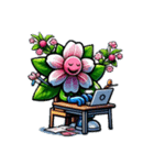 Flowerで（個別スタンプ：7）