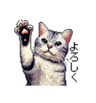 ドット絵 サバトラ 猫 日常会話 40種（個別スタンプ：5）