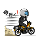 黄色いミニバイクでGO！（個別スタンプ：2）