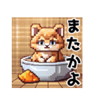 ドット絵風な猫の可愛いスタンプ（個別スタンプ：10）