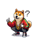 ドット絵 ラッパーな柴犬 シバイヌ（個別スタンプ：13）