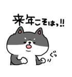 岡山弁を喋る柴犬(黒)◎冬（個別スタンプ：11）