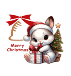 クリスマスからお正月まで使える動物たち（個別スタンプ：1）