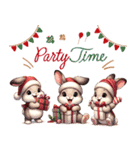 クリスマスからお正月まで使える動物たち（個別スタンプ：7）