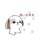 シーズースタンプ-冬 Stickers_Shih Tzu_k（個別スタンプ：4）