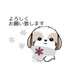シーズースタンプ-冬 Stickers_Shih Tzu_k（個別スタンプ：9）