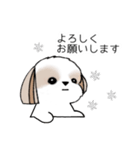 シーズースタンプ-冬 Stickers_Shih Tzu_k（個別スタンプ：11）
