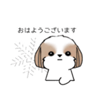 シーズースタンプ-冬 Stickers_Shih Tzu_k（個別スタンプ：21）
