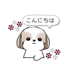 シーズースタンプ-冬 Stickers_Shih Tzu_k（個別スタンプ：22）