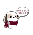 シーズースタンプ-冬 Stickers_Shih Tzu_k（個別スタンプ：40）