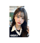 JPN かわいい韓国の制服の女の子（個別スタンプ：23）