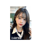 JPN かわいい韓国の制服の女の子（個別スタンプ：32）