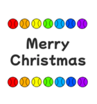 お正月年末年始おみくじカラフル野球ボール（個別スタンプ：11）