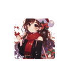 クリスマス女子（個別スタンプ：1）