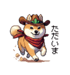 ドット絵 カウボーイ 柴犬 シバイヌ（個別スタンプ：31）