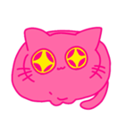 ビビットなpinkねこ（個別スタンプ：4）