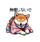 ドット絵 主婦な柴犬 着物 シバイヌ（個別スタンプ：26）