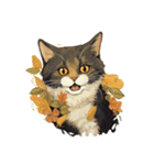秋の猫スタンプ（個別スタンプ：6）