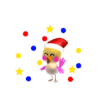 元気な鳥 リンゴ Xmas NewYear Vor.（個別スタンプ：1）