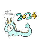 ゆるい生き物 年末年始 2024（個別スタンプ：3）