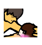 乱暴なすず本 恋愛 お菓子やさんごっこ（個別スタンプ：27）