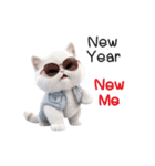 白猫の新年（個別スタンプ：19）